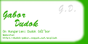 gabor dudok business card